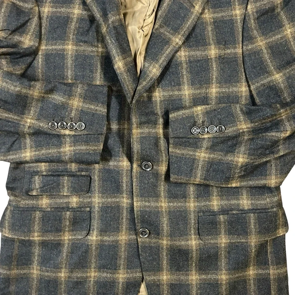 Spiegel Holland & Sherry Coppley Black Label Men's Cashmere Wool Blazer Plaid‎